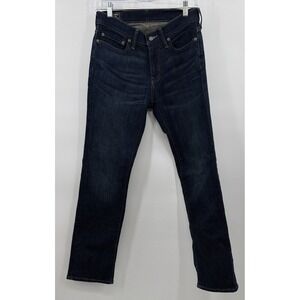 Abercrombie Fitch Jeans Mens 28X30 Blue Kennan Straight Stretch Dark Denim